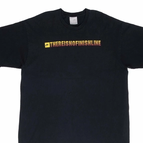 VINTAGE NIKE THERE IS NO FINISH LINE 2000S BLACK TEE SHIRT SIZE XL kids'