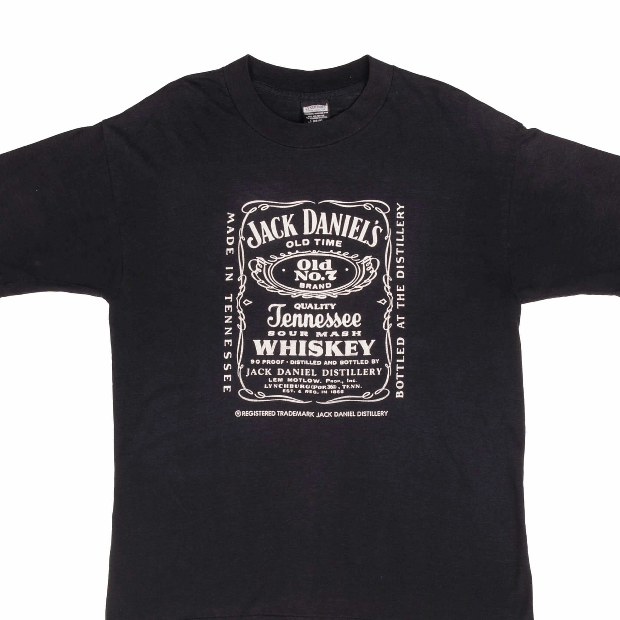 Organic Cotton Chill Style VINTAGE JACK DANIEL'S TENNESSEE WHISKEY TEE SHIRT 1980S SIZE MEDIUM MADE IN USA