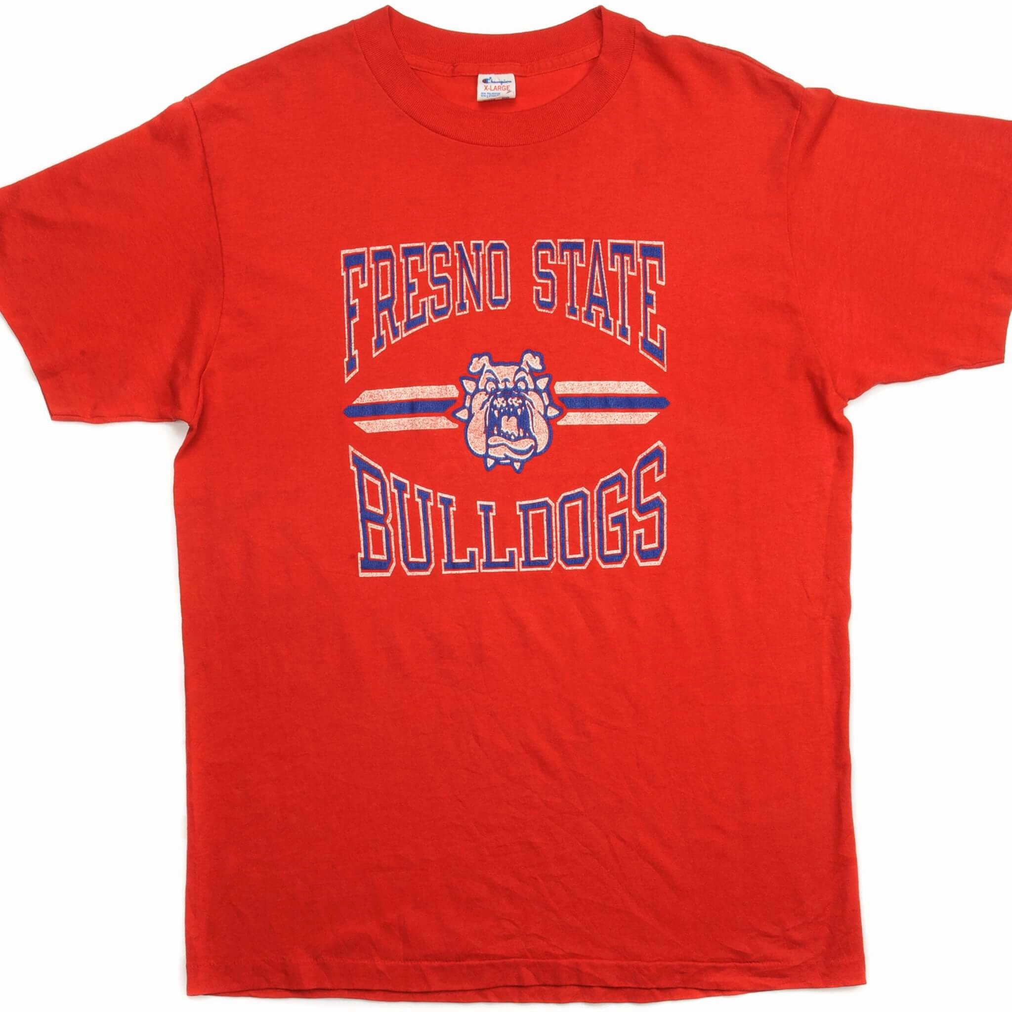 VINTAGE CHAMPION FRESNO STATE BULLDOGS TEE SHIRT EARLY 1980S MEDIUM MADE IN USA Comfortable All Day Wear