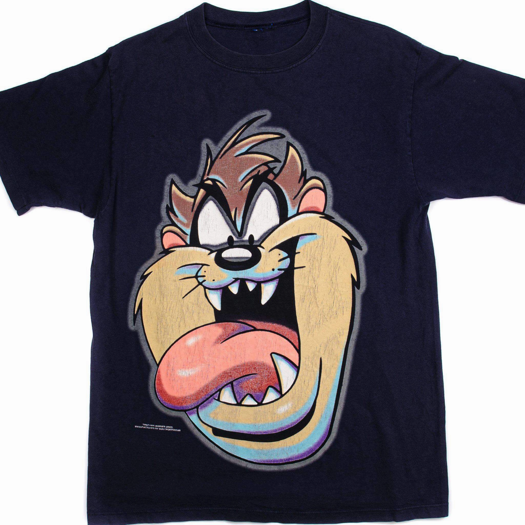 VINTAGE LOONEY TUNES TAZ TEE SHIRT 1995 SIZE LARGE Recycled Polyester