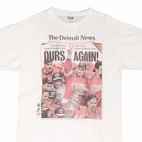 OversizedSilhouette VINTAGE NHL DETROIT RED WINGS STANLEY CUP CHAMPIONS 1998 TEE SHIRT SIZE LARGE