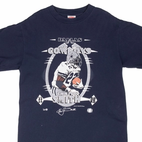 Curved Hem Breathable and Comfortable VINTAGE NFL DALLAS COWBOYS EMMITT SMITH 1990S TEE SHIRT LARGE MADE IN USA