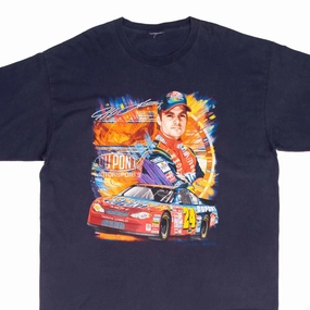 VINTAGE NASCAR JEFF GORDON DUPONT 2002 TEE SHIRT SIZE 2XL Sporty Comfort Fit Scoop neck femininity