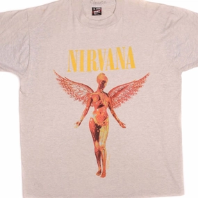 VINTAGE NIRVANA IN UTERO TEE SHIRT 1994 SIZE XL MADE IN USA Soft and Stretchy Microfiber Blend