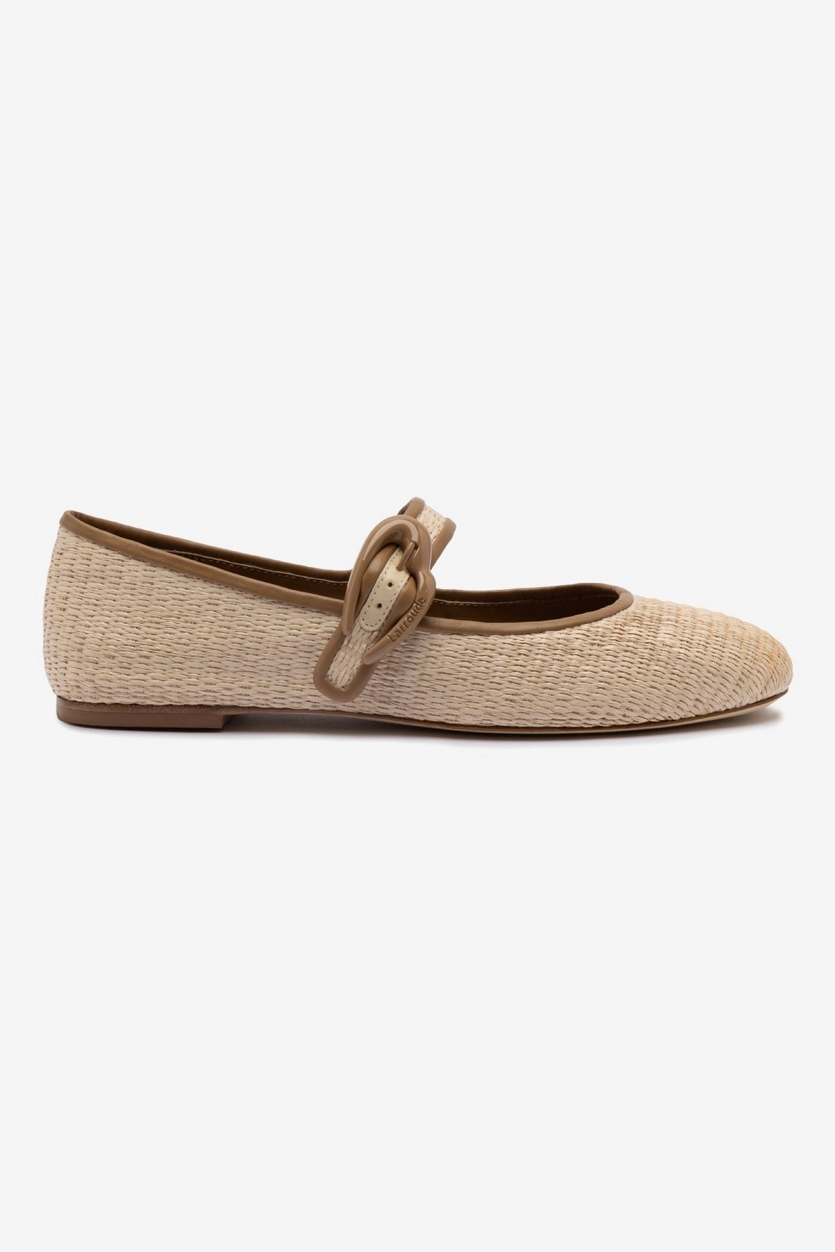 Urban Explorer Shoes Lazy Mood Verona Ballet Flat In Natural Raffia and Hazelnut Trimming