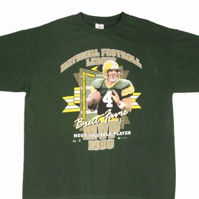 Holiday Trend MinimalBranding VINTAGE NFL GREEN BAY PACKERS BRETT FAVRE MPV 1996 TEE SHIRT SIZE XL