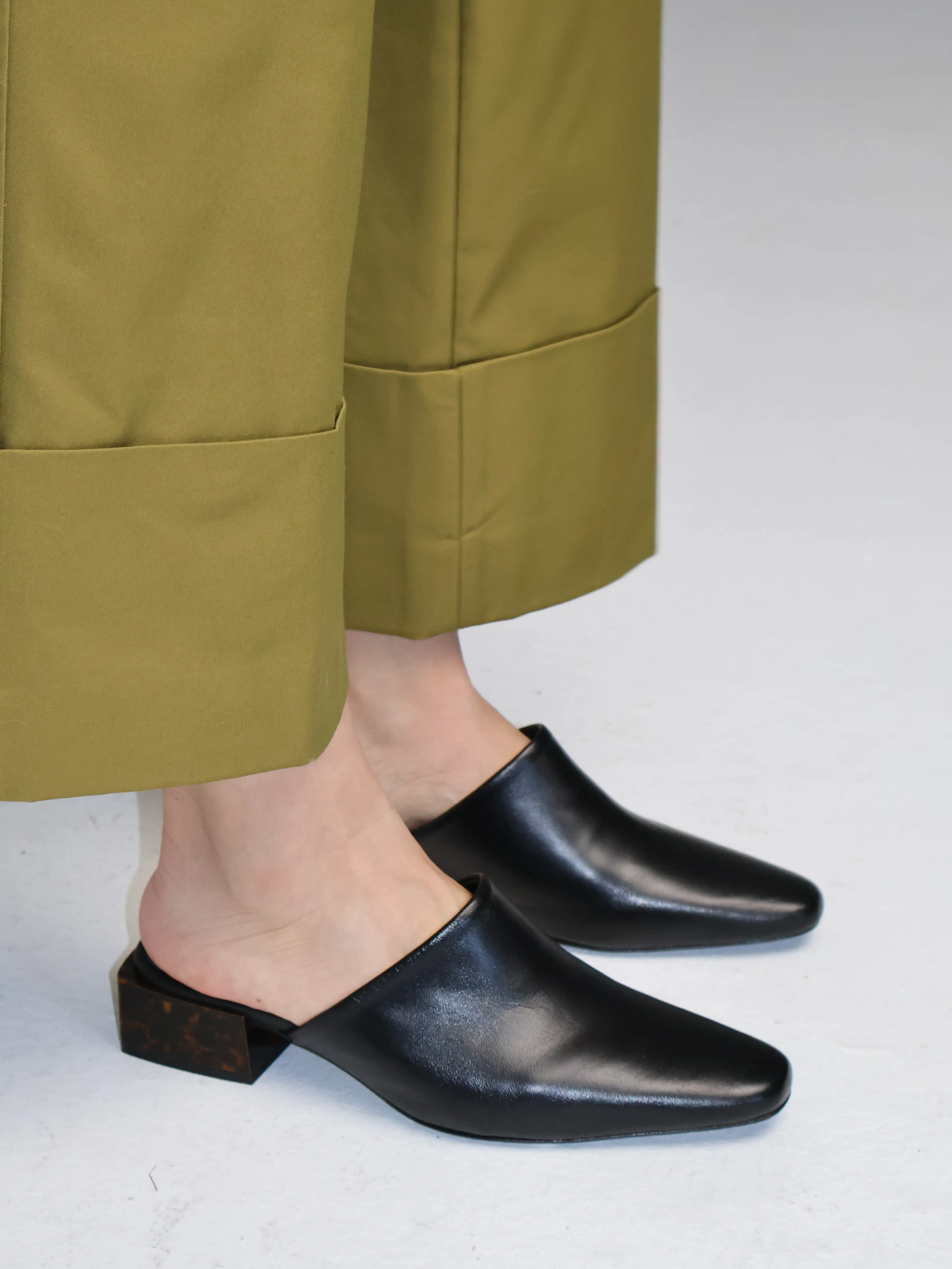 Stain Resistant Navio Black Mule