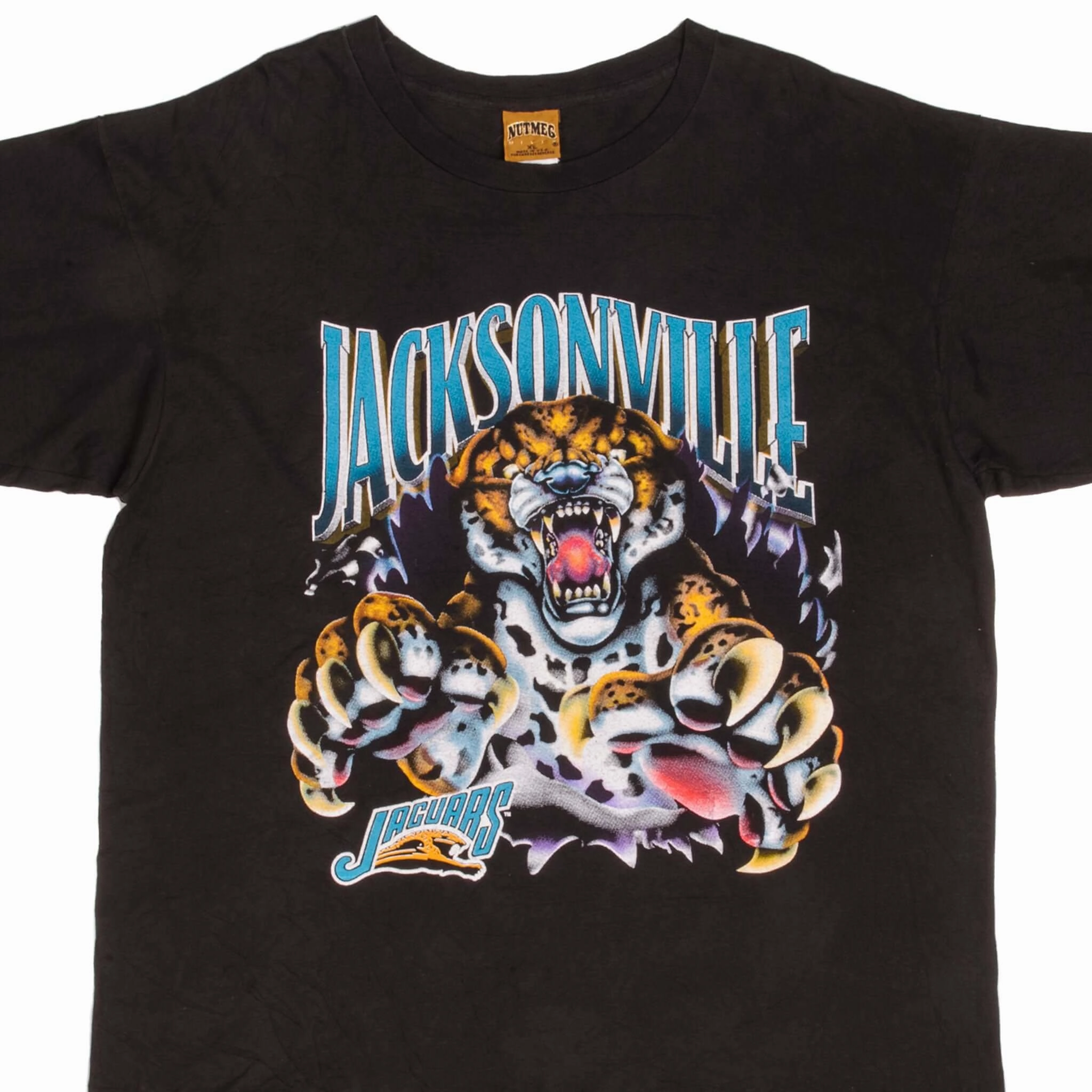 Abstract mystery VINTAGE NFL JACKSONVILLE JAGUARS TEE SHIRT 1993 SIZE XL MADE IN USA
