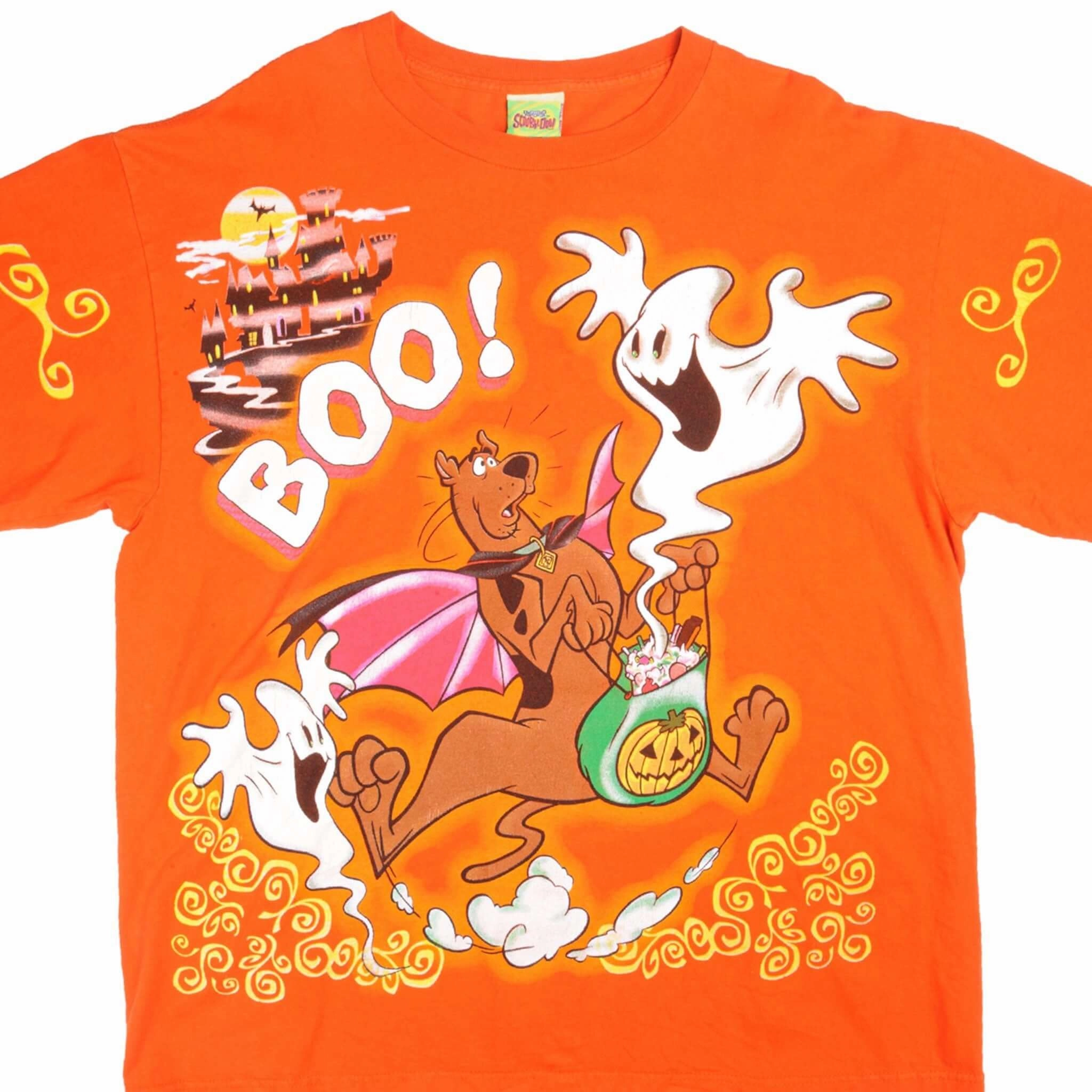 Flexible Collar VINTAGE HALLOWEEN BOO SCOOBY-DOO TEE SHIRT 2000 SIZE LARGE