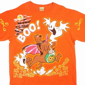 Flexible Collar VINTAGE HALLOWEEN BOO SCOOBY-DOO TEE SHIRT 2000 SIZE LARGE
