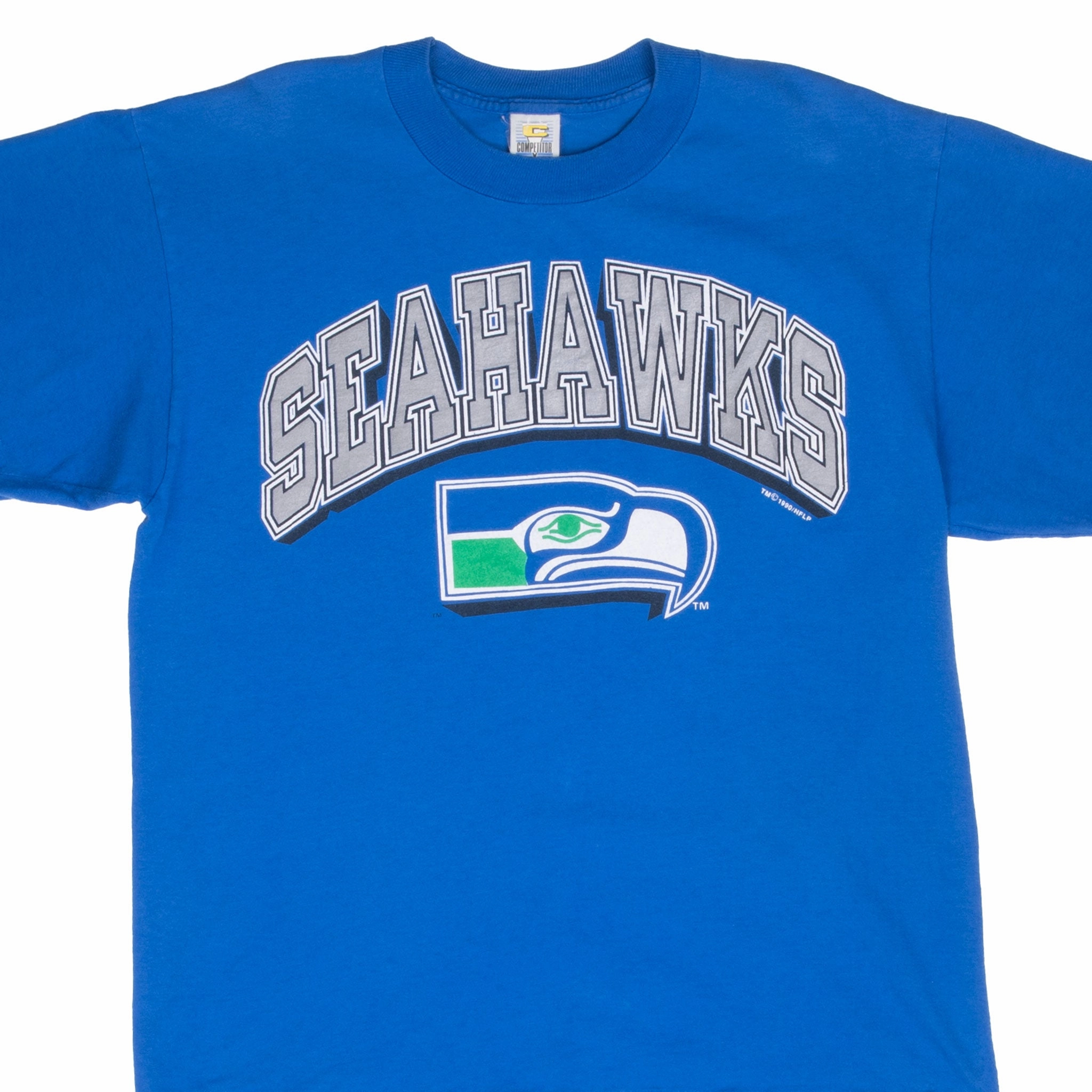 VINTAGE NFL SEATTLE SEAHAWKS TEE SHIRT 1990 SIZE LARGE Trendy Look