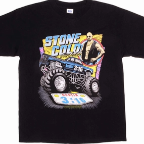 VINTAGE WWF STONE COLD STEVE AUSTIN TEE SHIRT SIZE XL MADE IN USA Universal Silhouette