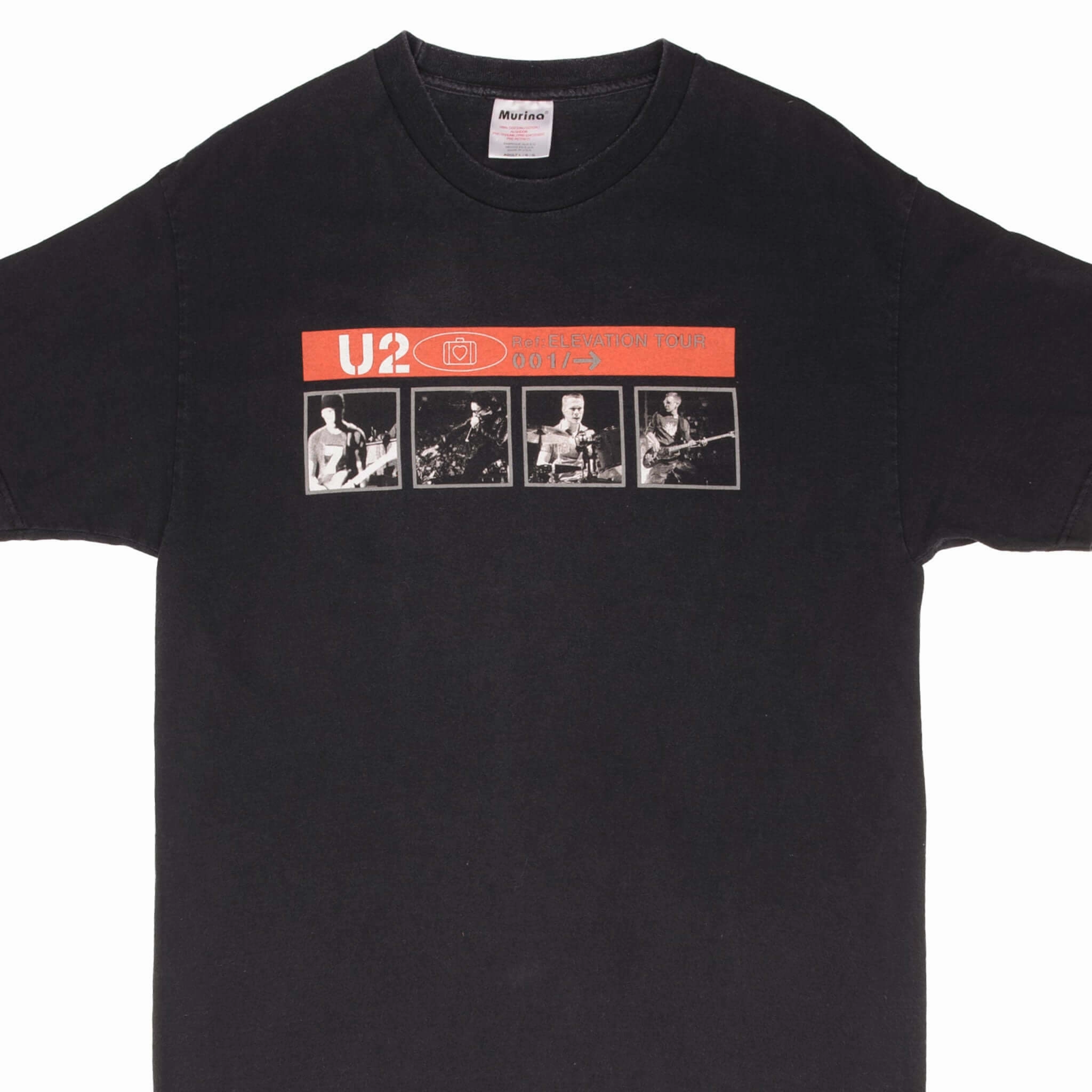 VINTAGE U2 ELEVATION TOUR 2001 TEE SHIRT SIZE LARGE MADE IN USA Animal print wildness Award-winning