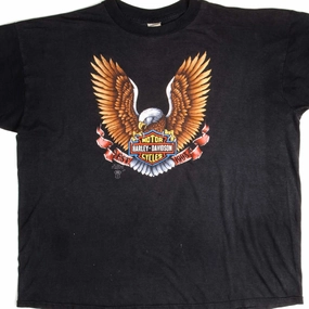 sale season VINTAGE 3D EMBLEM HARLEY DAVIDSON TEE SHIRT 1987 SIZE XL MADE IN USA