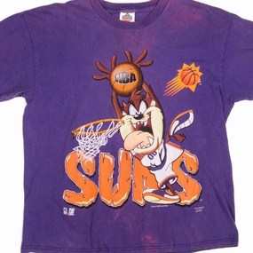 Timeless Piece Relaxed Comfort Wear VINTAGE NBA PHOENIX SUNS LOONEY TUNES TEE SHIRT 1995 SIZE LARGE MADE IN USA