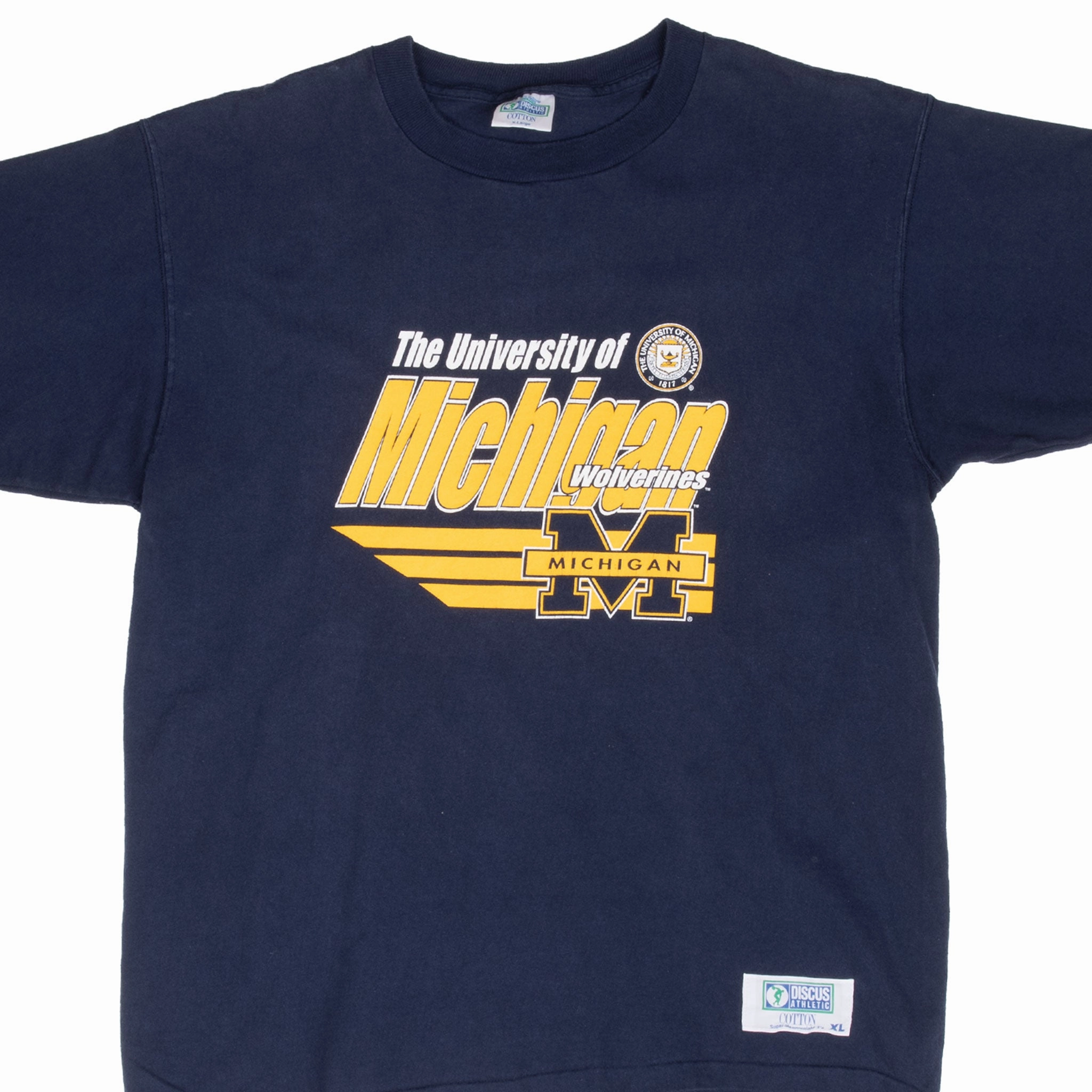 Stretch Design Casual Appeal VINTAGE NCAA UNIVERSITY OF MICHIGAN WOLVERINES TEE SHIRT 1990S LARGE MADE IN USA