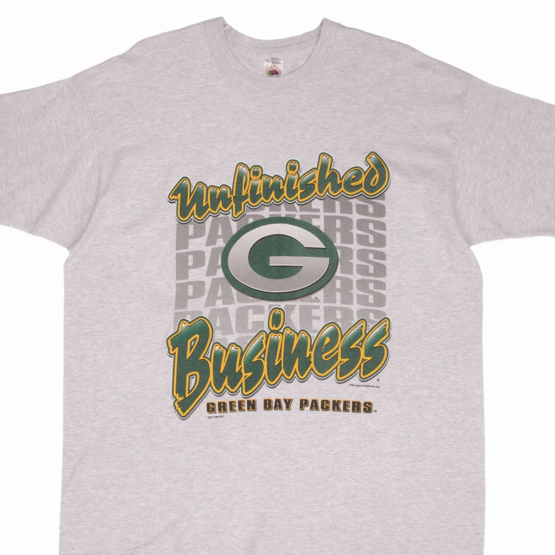Biodegradable Options Chill Comfort Look VINTAGE NFL GREEN BAY PACKERS 1996 TEE SHIRT SIZE XL MADE IN USA