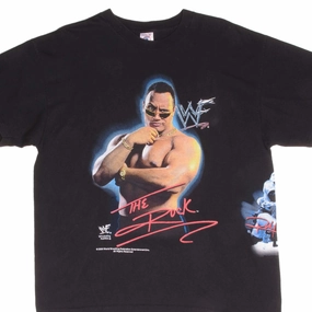 VINTAGE WWE WWF THE ROCK TEE SHIRT 2000 SIZE XL SeamlessConstruction Soft And Comfortable