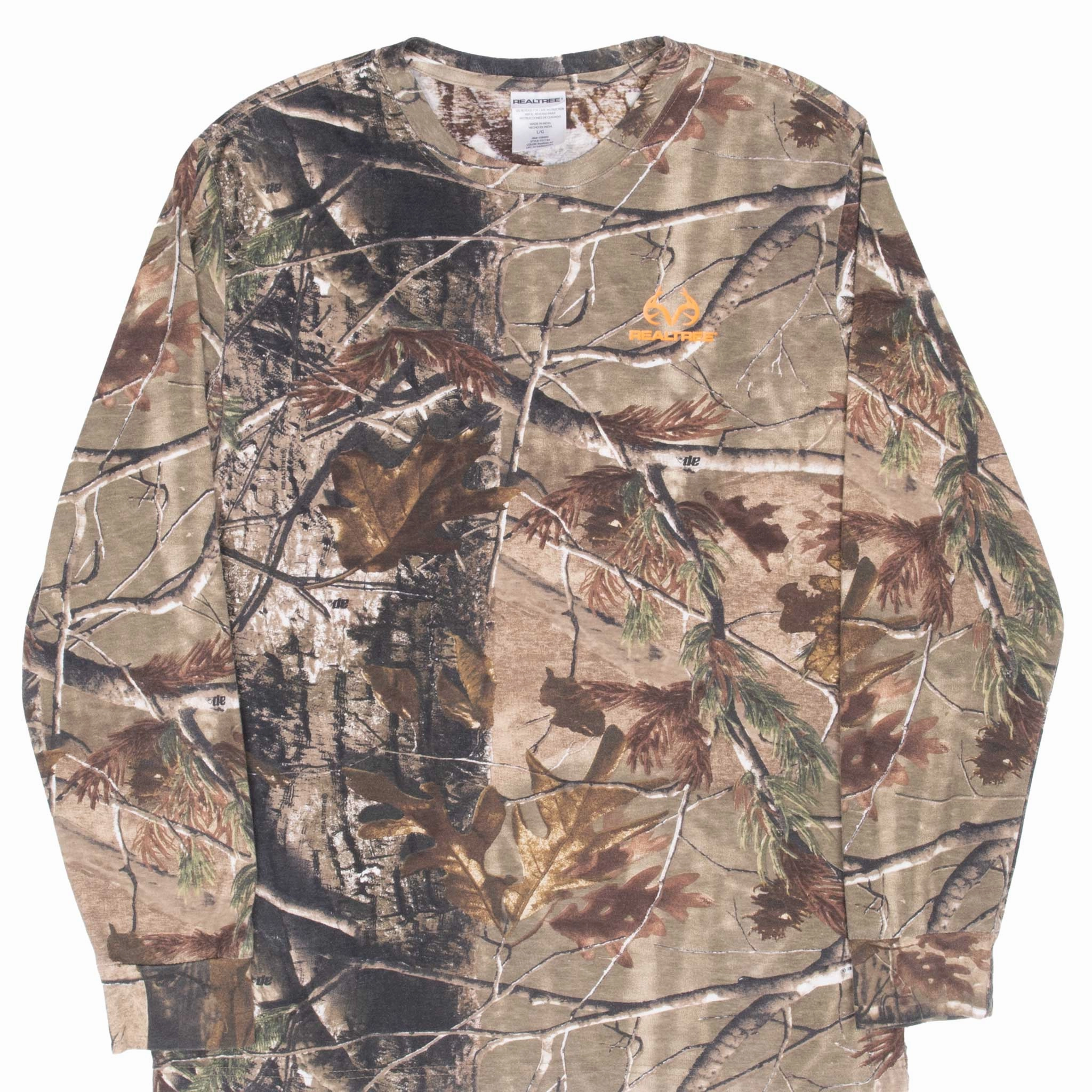 VINTAGE HUNTING REALTREE APHD CAMO LONG SLEEVE TEE SHIRT LARGE Comfort Fit Design