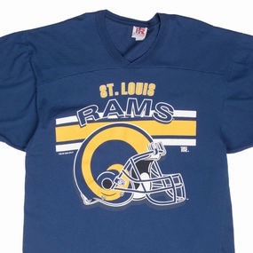 VINTAGE NFL SAINT LOUIS RAMS 1995 TEE SHIRT LARGE MADE IN USA Quick Dry Technology Heather Texture Finish