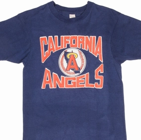 Outdoor Leisure Look VINTAGE MLB CALIFORNIA ANGELS TEE SHIRT 1980S SIZE SMALL MADE IN USA