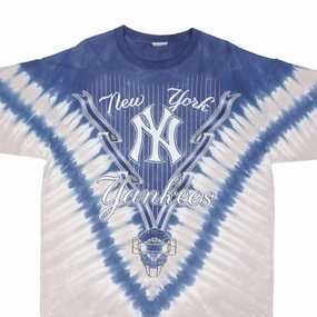 VINTAGE MLB TIE DYE NEW YORK NY YANKEES TEE SHIRT 1990S SIZE XL Quick Layer Fit