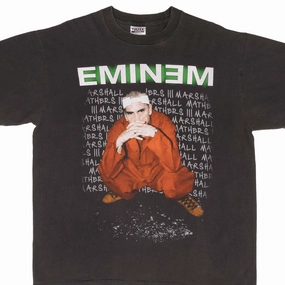 BOOTLEG RAP TEE SHIRT EMINEM CRIMINAL TOUR 2000 SIZE XL SINGLE STITCH Trendy Top