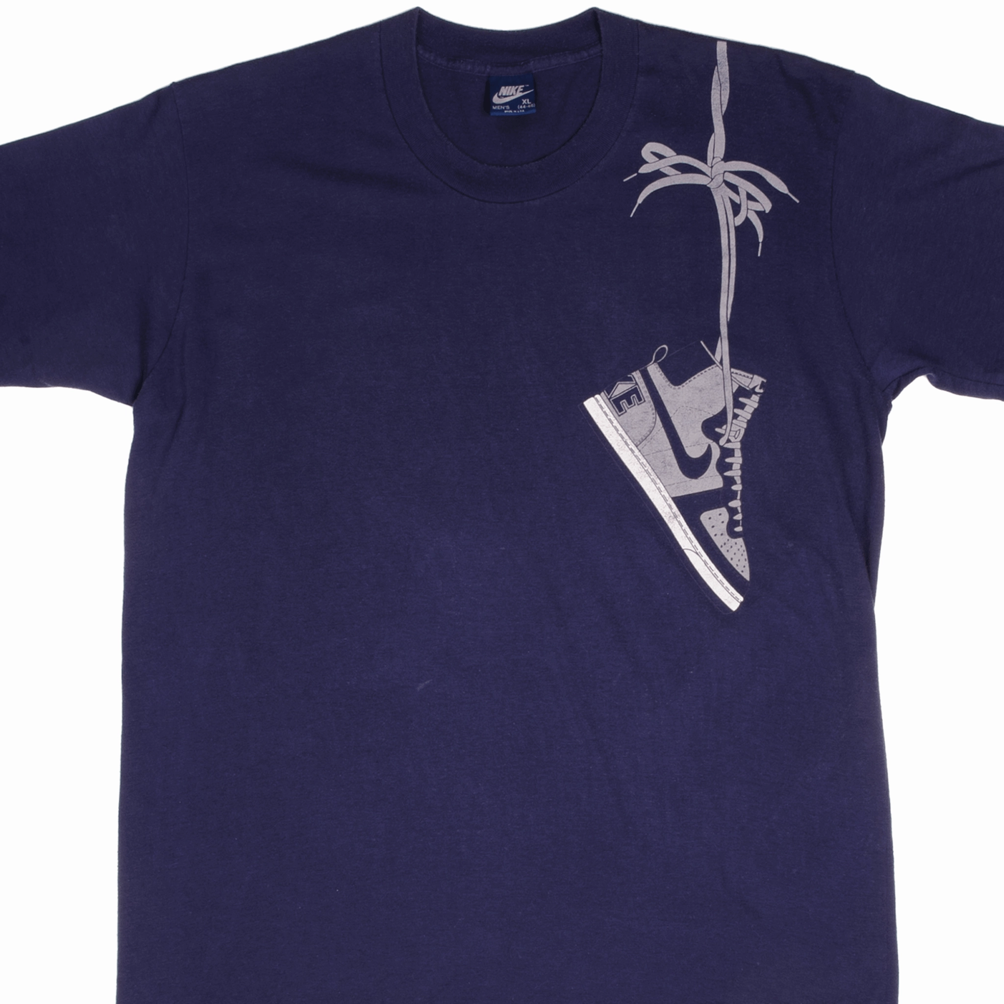 VINTAGE NIKE AIR JORDAN THE SHOULDER TEE SHIRT 1980S LARGE MADE IN USA Job Interview