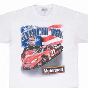 Flexible Ribbed Cuffs VINTAGE NASCAR RICKY RUDD ALL AMERICAN MAN 2000s TEE SHIRT SIZE XL