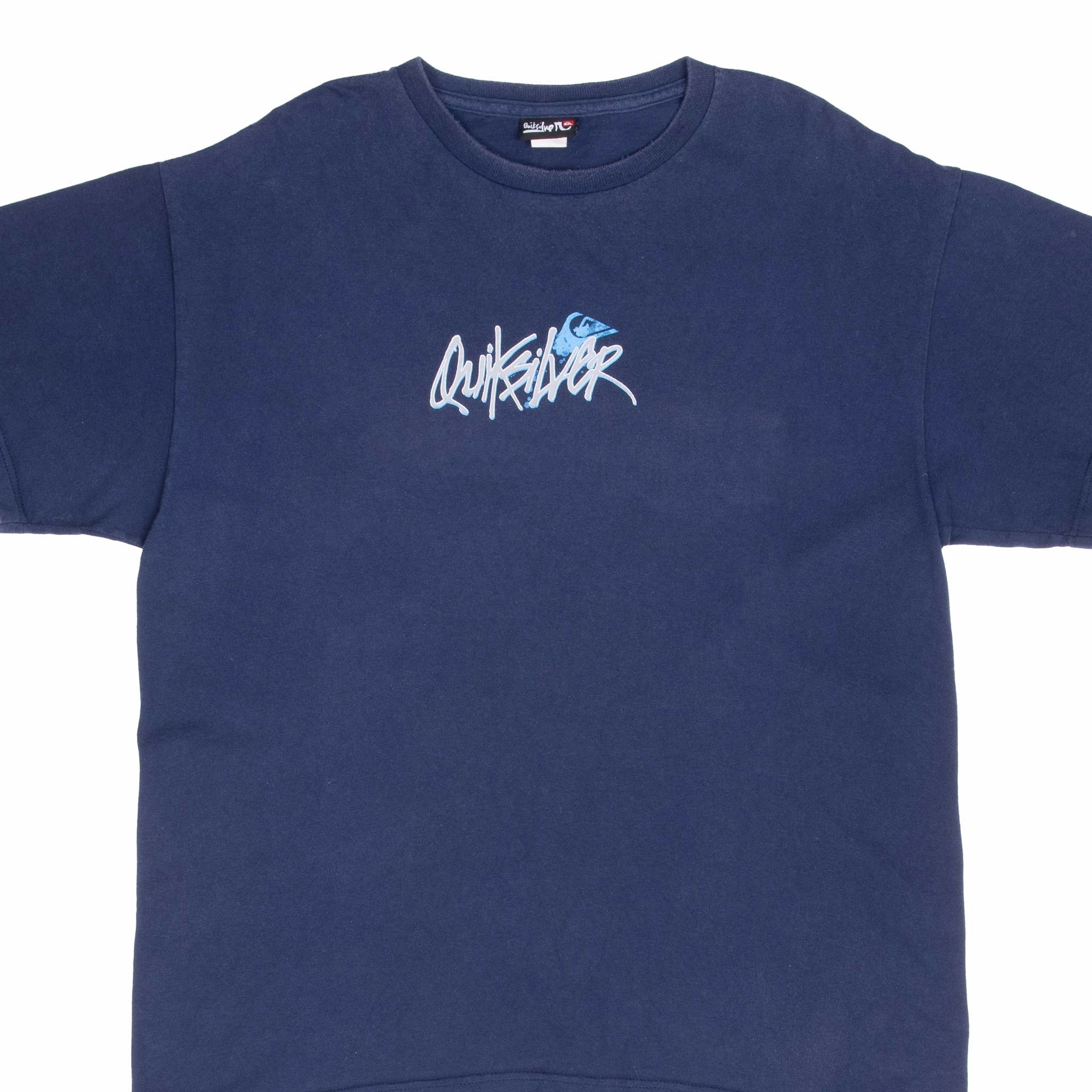 EthicalProduction VINTAGE QUICKSILVER BLUE SURF TEE SHIRT 2000S LARGE