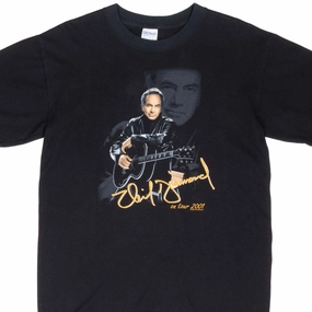 proper length Organic Cotton Construction VINTAGE NEIL DIAMOND TOUR 2001 BLACK TEE SHIRT MEDIUM