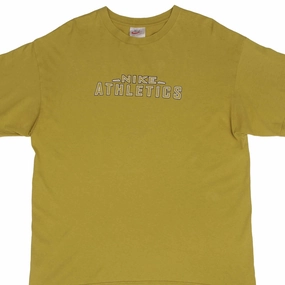 Double Stitched Hem Smart Fashion VINTAGE NIKE ATHLETICS 1990S GREEN TEE SHIRT SIZE LARGE MADE IN USA