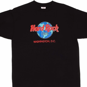 Comfortable apparel Longline Hemline VINTAGE HARD ROCK CAFE WASHINGTON DC TEE SHIRT 1990S SIZE XL MADE IN USA