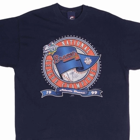 Outdoor Adventure Comfy Top VINTAGE MLB ATLANTA BRAVES CHAMPIONS 1999 TEE SHIRT SIZE XL