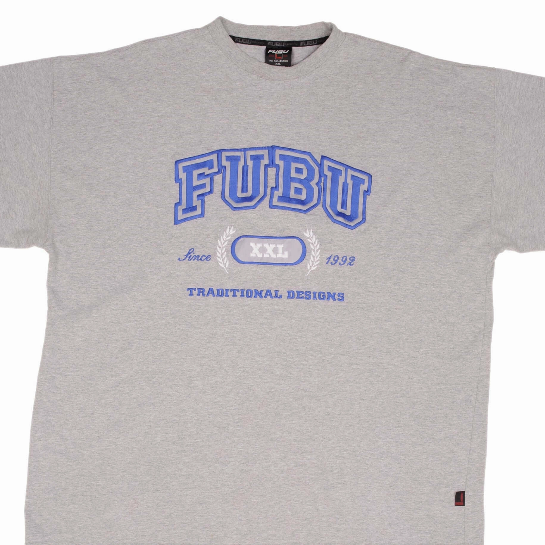 VINTAGE FUBU GRAY TEE SHIRT 2000S SIZE 2XL Seamless construction