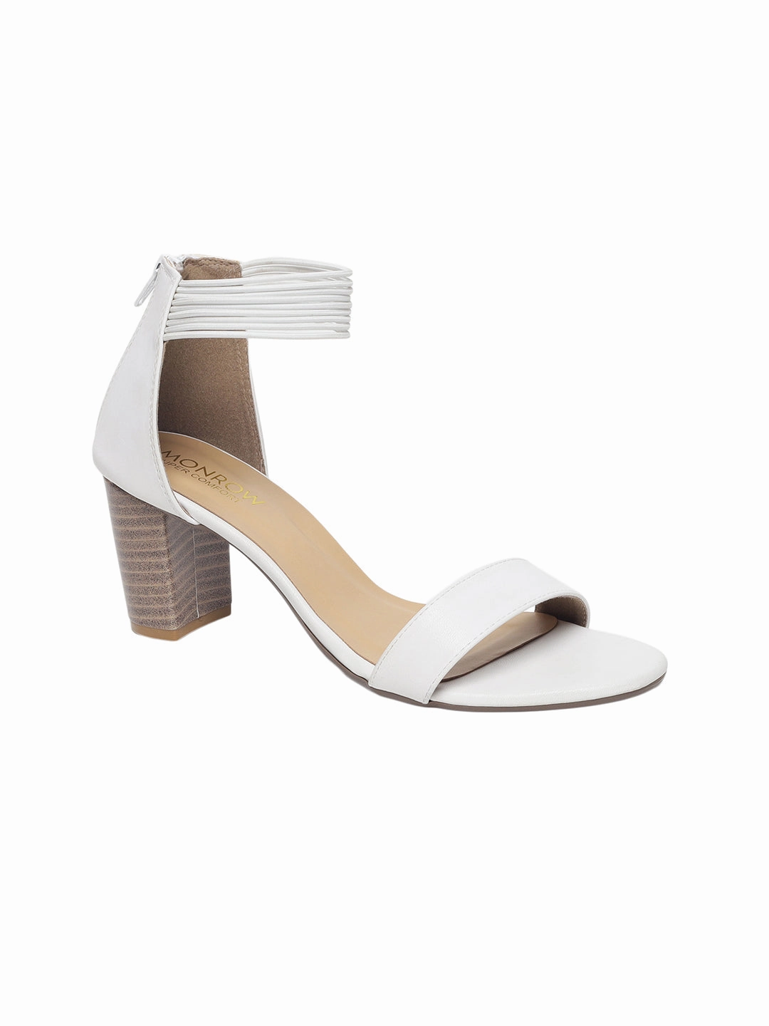 Stella White Block Heels Street Mood Trendy