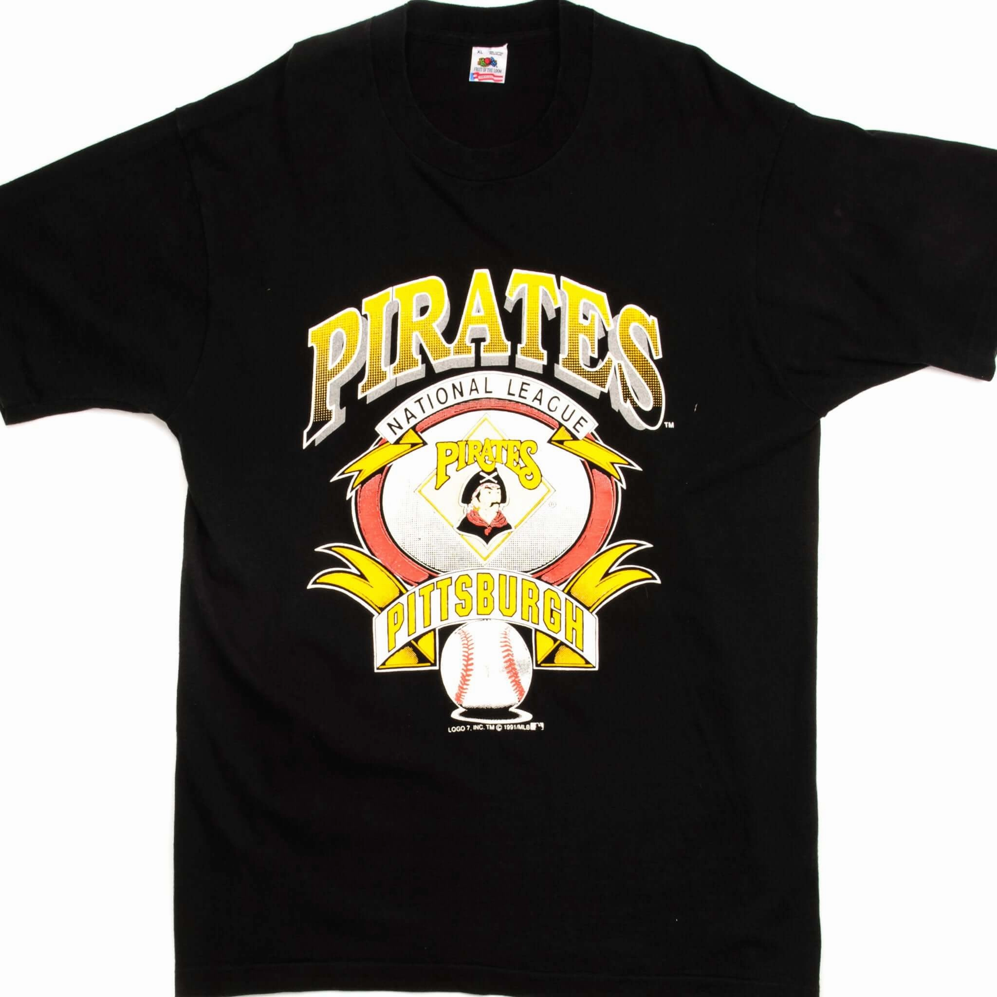Effortless Comfort Simple Fashion VINTAGE MLB PITTSBURGH PIRATES TEE SHIRT 1991 SIZE LARGE MADE IN USA