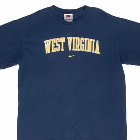 VINTAGE NIKE NCAA WEST VIRGINIA TEE SHIRT 2000S LARGE Stretch Waist