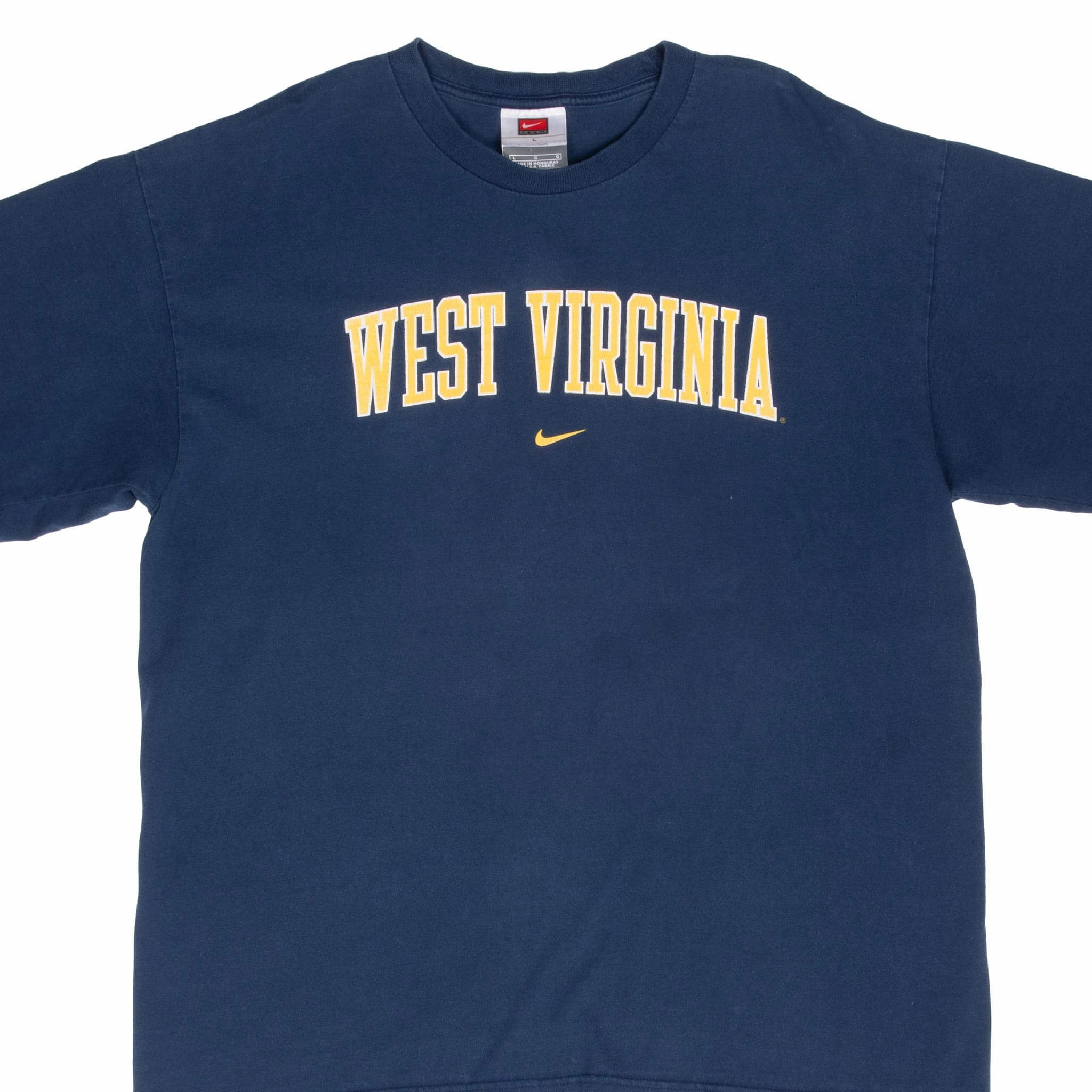 VINTAGE NIKE NCAA WEST VIRGINIA TEE SHIRT 2000S LARGE Stretch Waist