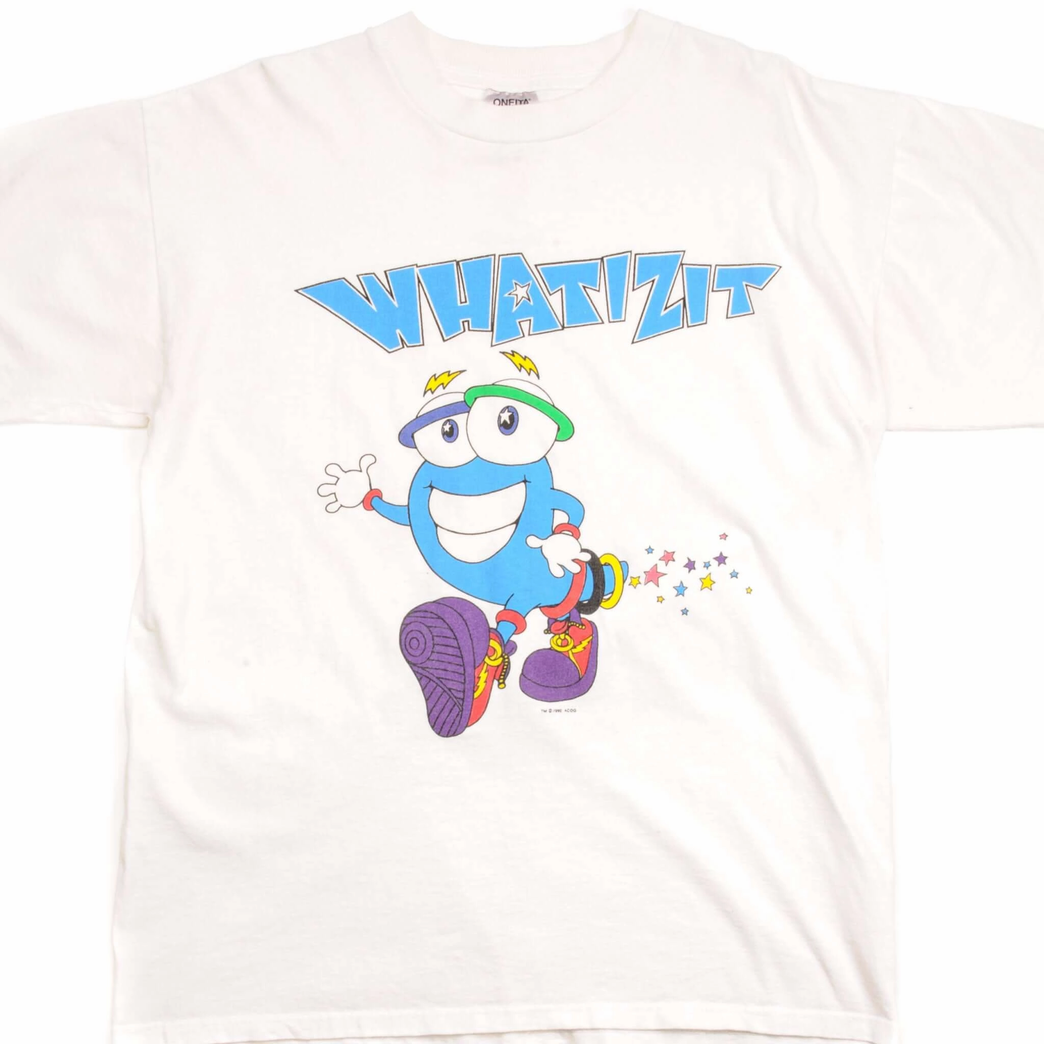 VINTAGE OLYMPIC GAMES ATLANTA 1996 WHATIZIT TEE SHIRT 1990S LARGE MADE IN USA Pullover Anti-static