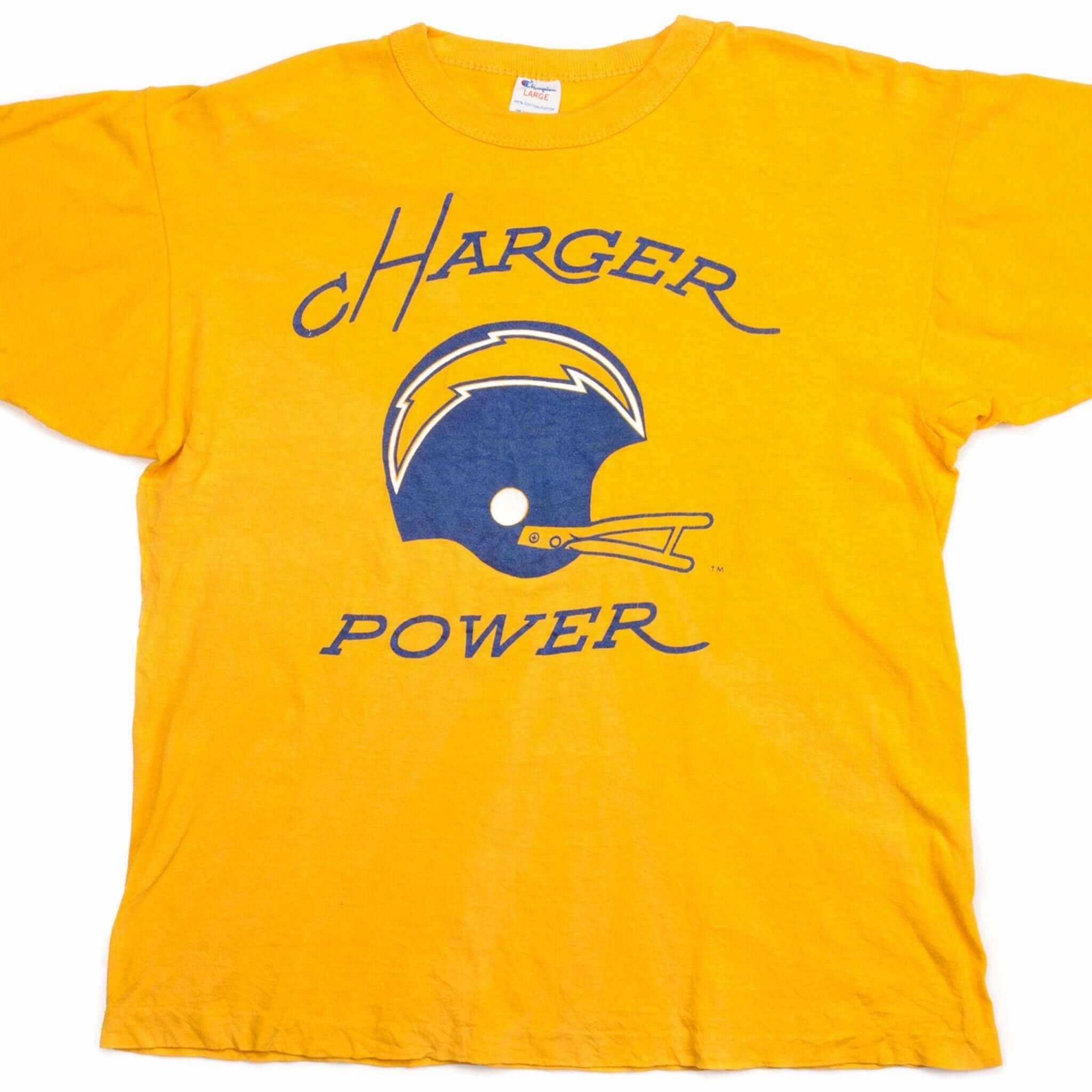 VINTAGE CHAMPION CHARGER POWER TEE SHIRT 1969-EARLY 1980S SIZE MEDIUM MADE IN USA NonIronTechnology