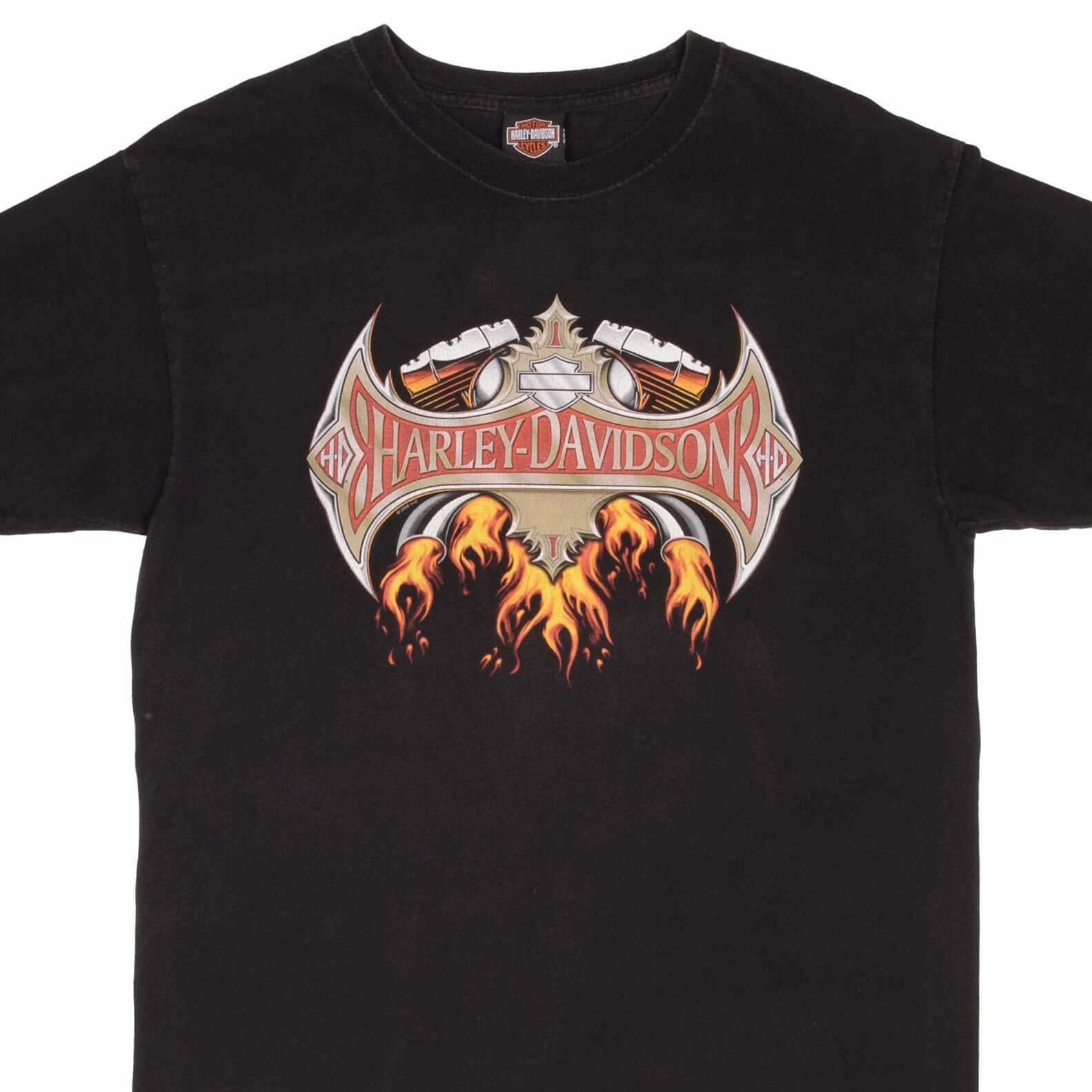 Roomy Comfort GarmentDyedTexture VINTAGE HARLEY DAVIDSON COLUMBIA SC TEE SHIRT 2006 SIZE LARGE