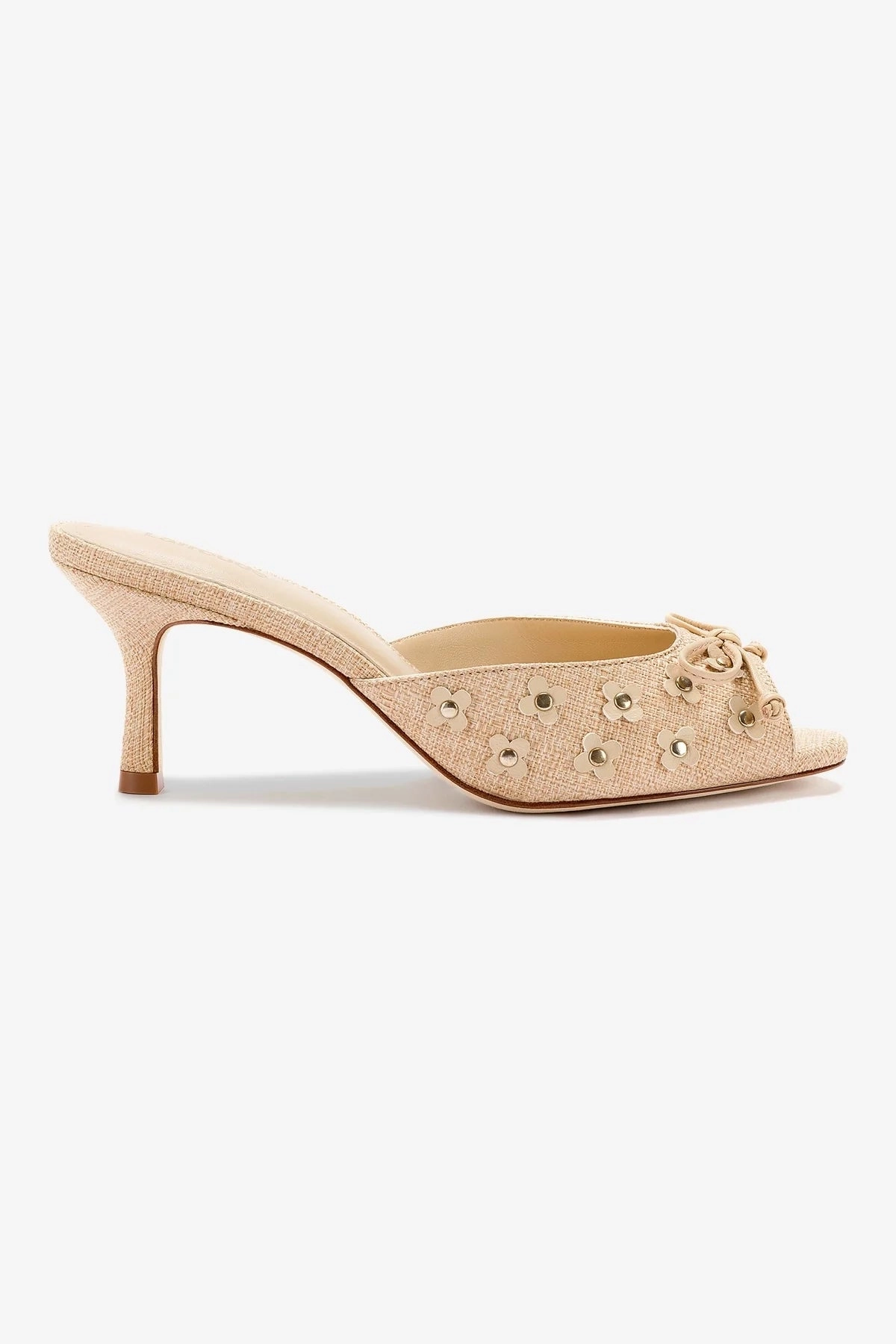 Walk Around House Jasmine Mule In Beige Raffia