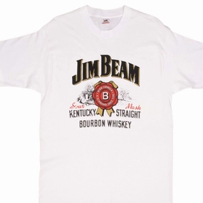 short sleeved VINTAGE JIM BEAM BOURBON 1990S TEE SHIRT SIZE LARGE MADE IN USA