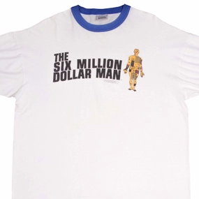 VINTAGE THE SIX MILLION DOLLAR MAN STANLEY DESANTIS TEE SHIRT 1995 XL MADE USA Non Restrictive Silhouette