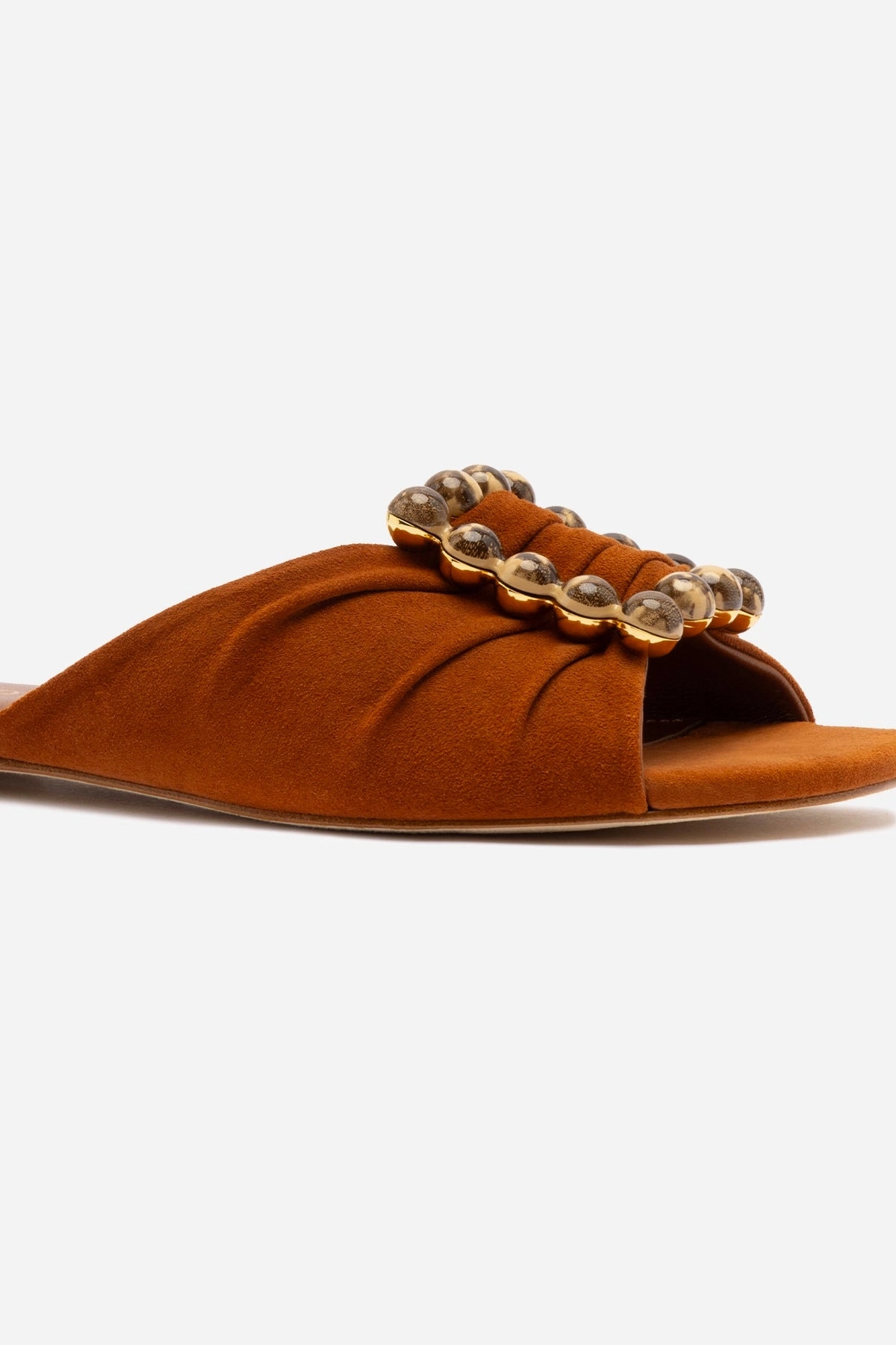 Light Comfort Flats Chloe Gosselin by Larroud?? Nova Flat In Chestnut Suede