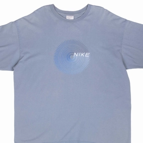 VINTAGE NIKE BLUE TEE SHIRT 2000S SIZE XL MADE IN USA waterproof Weekend Comfort Wear