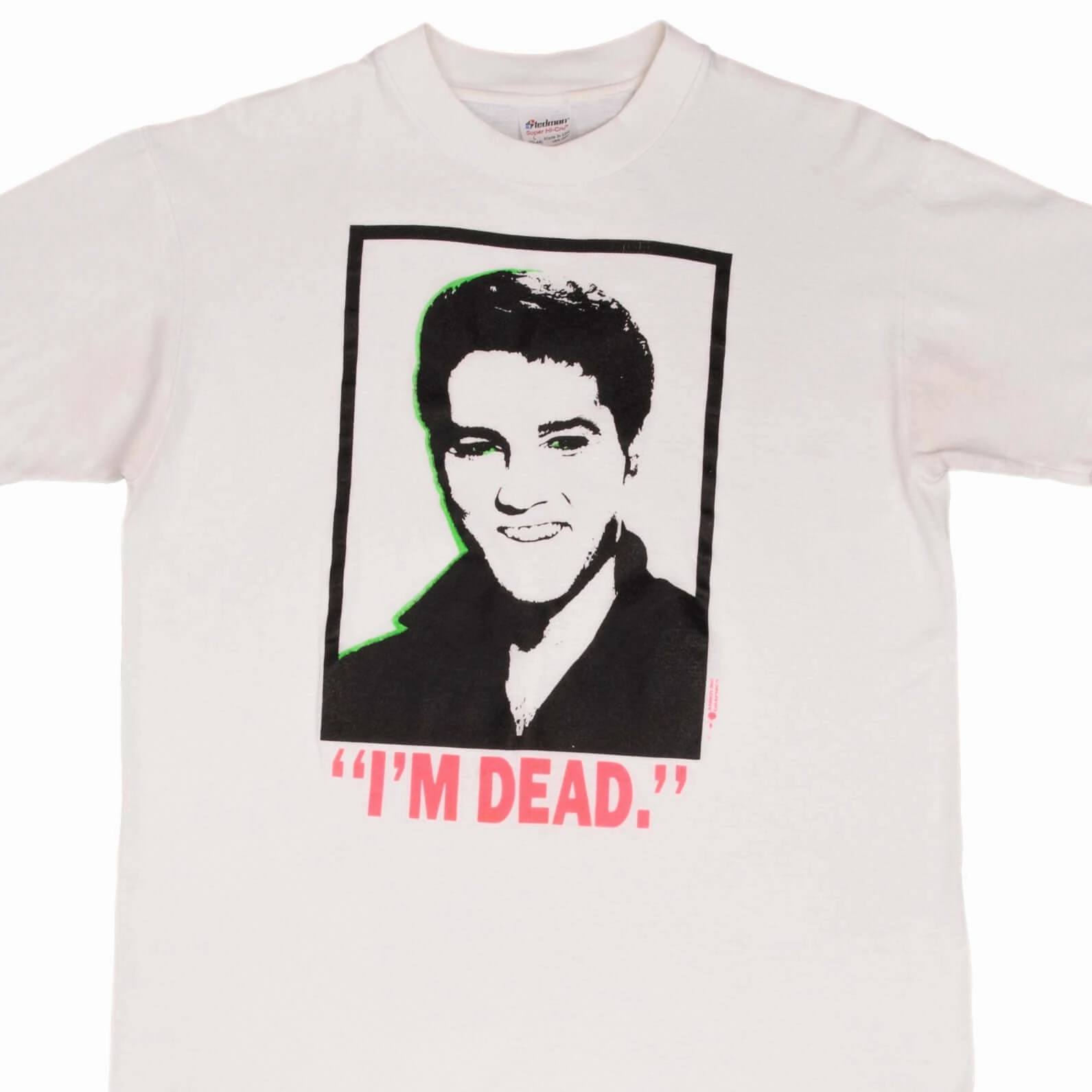 VINTAGE ELVIS PRESLEY I'M DEAD TEE SHIRT EARLY 1990S LARGE MADE IN USA Travel convenience