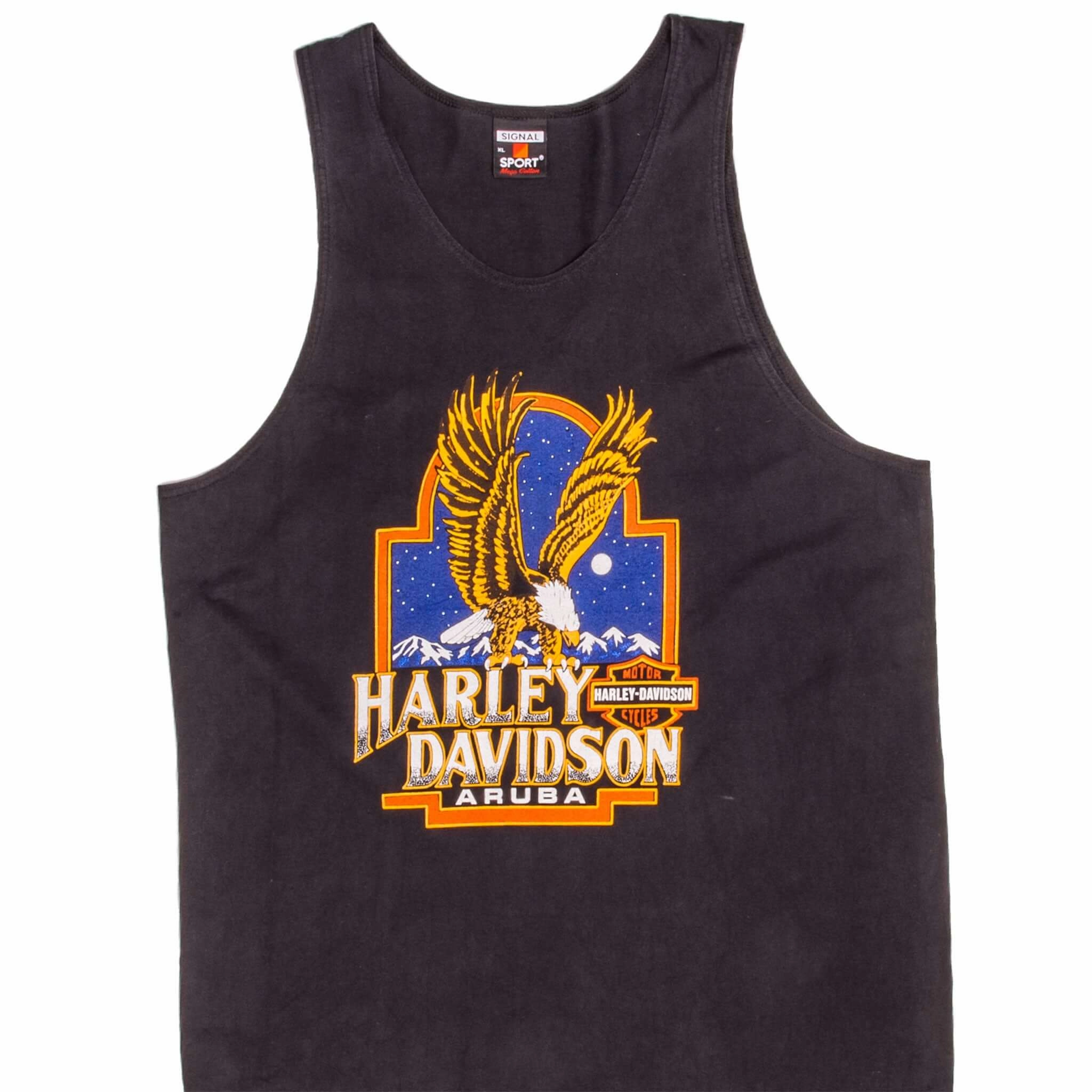 Comfortable Stretch VINTAGE HARLEY DAVIDSON ARUBA TANK TOP TEE SHIRT XL MADE USA 80s