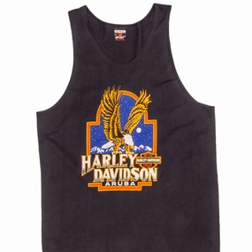 Comfortable Stretch VINTAGE HARLEY DAVIDSON ARUBA TANK TOP TEE SHIRT XL MADE USA 80s